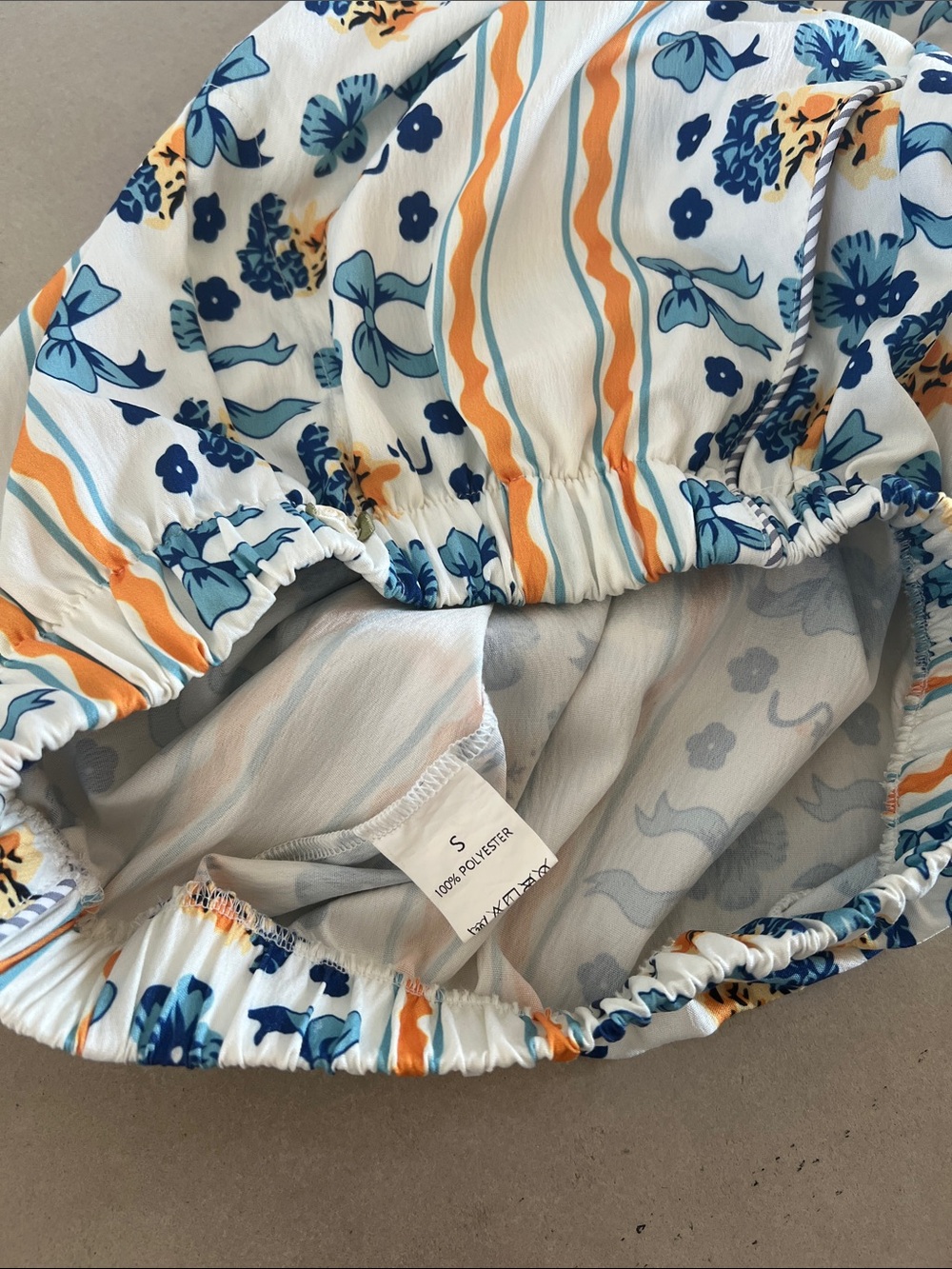 Women’s Floral Stripe Lounge Set - Blue & Yellow - Picture 11 of 11
